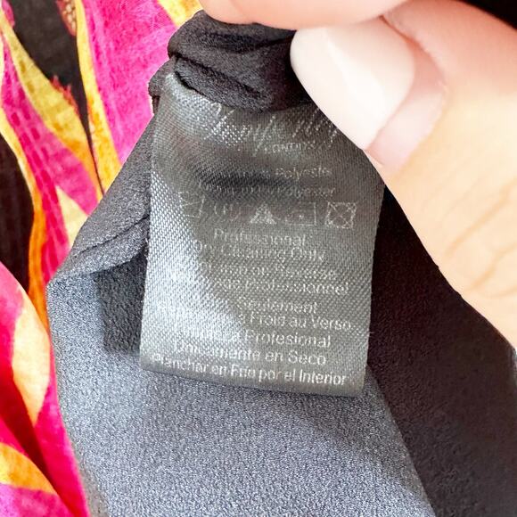 Temperley London Womens Millais Twist Maxi Dress Halter Off Shoulder Printed 10 - Picture 8 of 8